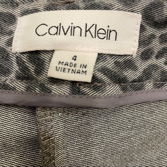 Calvin Klein Gray Leopard Print Pants - Picture 7 of 8